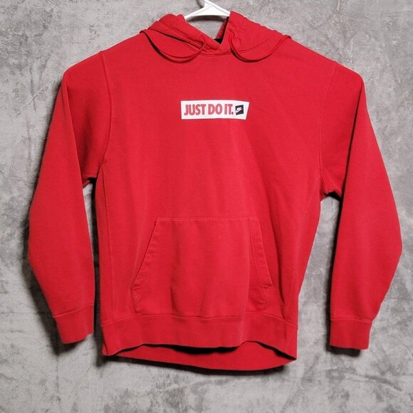 Nike Hoodie Mens Large Just Do It Swoosh Pullover Kangaroo Pocket BV5094-657 - Picture 1 of 13
